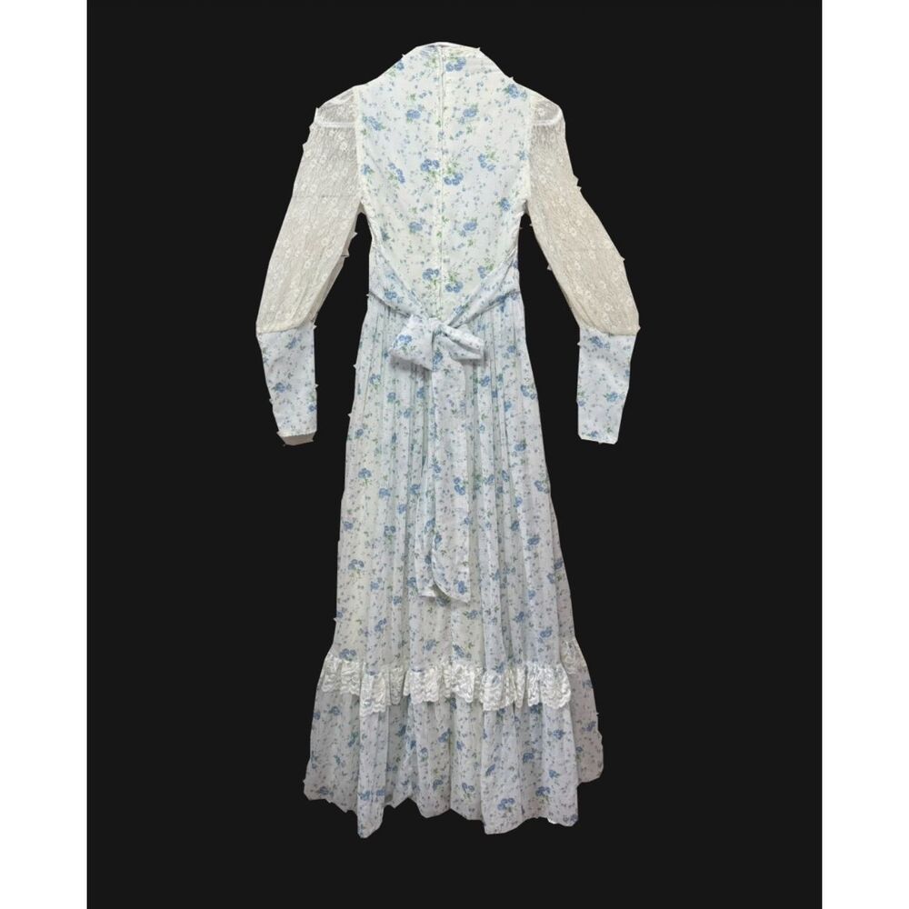 Gunne Sax by Jessica Vintage 70’s Floral Corset Cottage Maxi Dress Size XS/5 - Picture 3 of 12